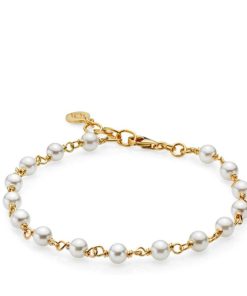 Smykker Izabel Camille | Miss Pearl - Bracelet Gold Pl. Silver. Fresh Water Pearl