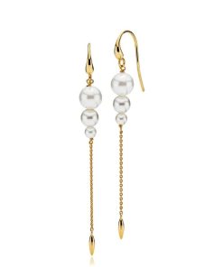 Smykker Izabel Camille | Miss Pearl - Earhook Shiny Gold Pl. Silver. Freshwaterpearl