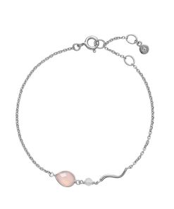 Smykker Izabel Camille | Marie - Armband, Solv Med Pink Calcedon Og Kvarts