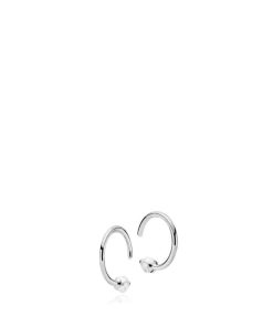 Smykker Izabel Camille | Miss Pearl - Earhoop Shiny Silver. - Small - Fresh Water Pearl