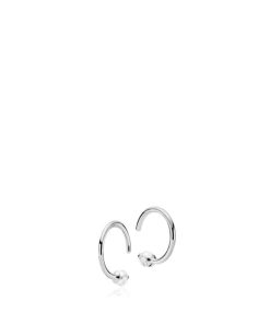 Smykker Izabel Camille | Miss Pearl - Earhoop Shiny Silver. - Small - Fresh Water Pearl