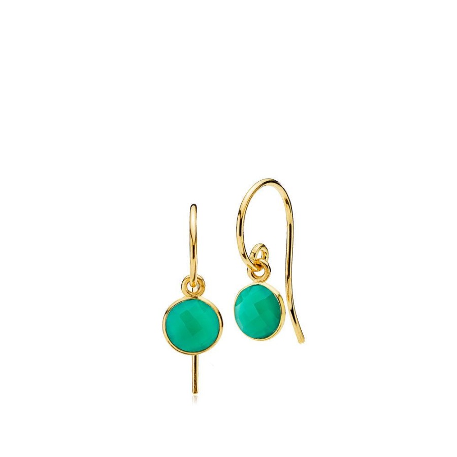 Smykker Izabel Camille | Prima Donna - Oreringe Guld Green Onyx