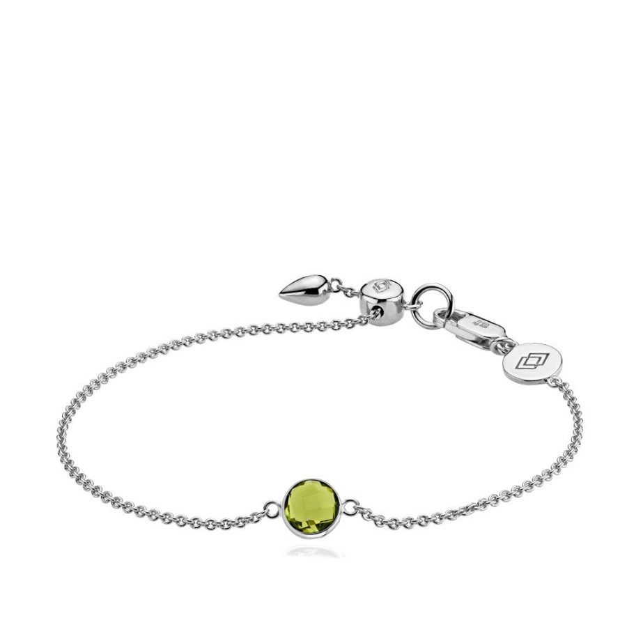 Smykker Izabel Camille | Prima Donna - Armband Solv & Peridotgron