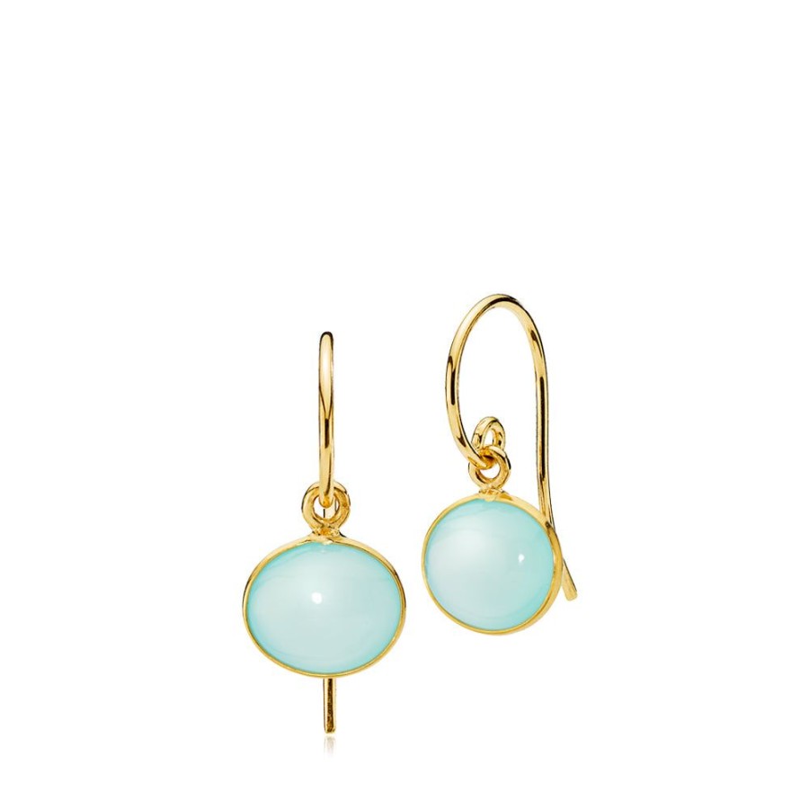 Smykker Izabel Camille | Candy - Oreringe Guld Aqua Small