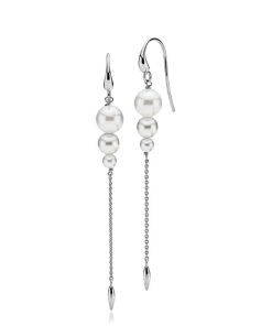 Smykker Izabel Camille | Miss Pearl - Earhook Shiny Silver. Freshwaterpearl