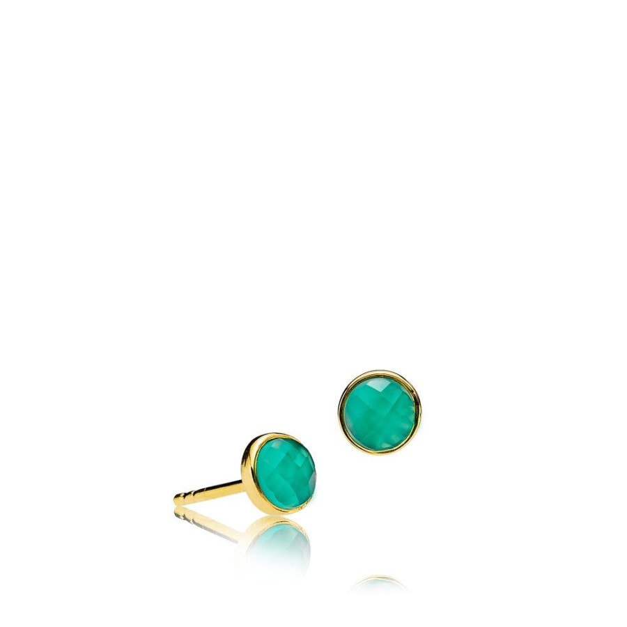 Smykker Izabel Camille | Orient - Orestikkere Guld Green Onyx