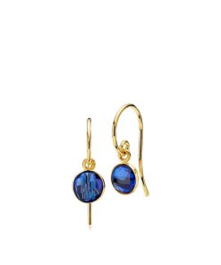 Smykker Izabel Camille | Prima Donna - Oreringe Guld Royalblue Crystal Glass