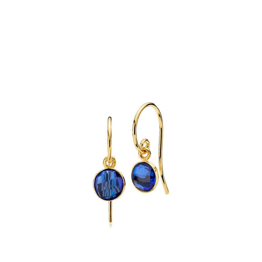 Smykker Izabel Camille | Prima Donna - Oreringe Guld Royalblue Crystal Glass